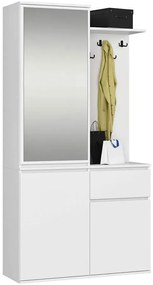 Biała garderoba z lustrem F9-D08
