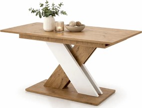 Prostokątny nowoczesny stół dąb lancelot + biały R2-G59