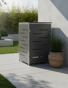 Stalowa osłona na śmietnik ogrodowy antracyt T4-W42