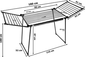 Czarna stojąca suszarka na pranie M8-S54