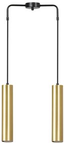 Czarna podwójna lampa wisząca tuba - 6X D062 S8-W28