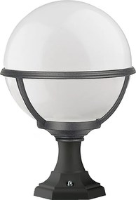 Lampa ostrzegawcza zewn?trzna CLIC CLAC GLOBO w klasycznym stylu - wys. 42 cm x g?. ø27 cm - E27 42W - poliamid - kula z poliw?glanu - ip44 - czarny
