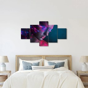 Błyszczący obraz kobiety (125x70 cm)