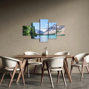 Obraz alpejskiego jeziora (125x70 cm)