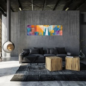 Obraz - Geometryczny anioł (170x50 cm)