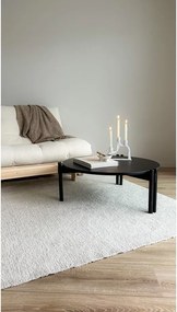 Czarny okrągły stolik z litego drewna sosnowego ø 80 cm Sticks – Karup Design