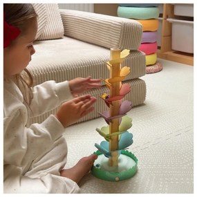 Woopie green drewniany kulodrom muzyczne drzewko tęczowe montessori fsc