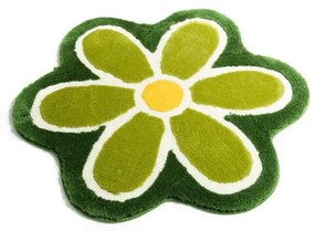 Zielony dywanik łazienkowy ø 90 cm Flower – Foutastic