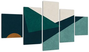 Obraz - Abstrakcja kubistyczna (125x70 cm)