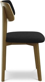 Czarne krzesło z litego drewna Niu – Makamii