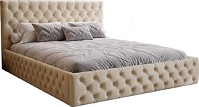 Łóżko 180x200 cm Verti Slim - pojemnik, stelaż, beżowy (Magic Velvet 2201)