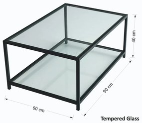 Czarny stolik 60x90 cm Astro – Neostill