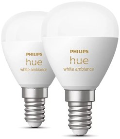Inteligentne żarówki z gwintem E14, 5 W zestaw 2 szt. White ambiance – Philips Hue