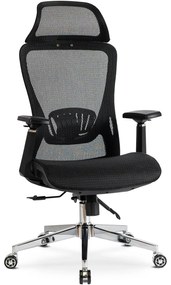 Fotel Biurowy Ergonomiczny Obrotowy LITOS Czarny Nowoczesny