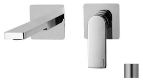 Paffoni - Bateria umywalkowa podtynkowa TANGO, stal nierdzewna