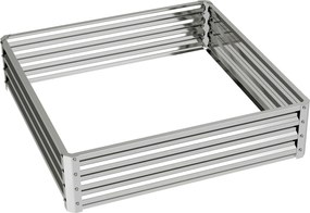 Outsunny Ogródek Warzywny, Doniczka z Konstrukcją Stalową, Srebrny, 120 x 120 x 30 cm