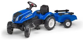 Falk traktor na pedały new holland duży z przyczepką + otwierana maska od 2 lat