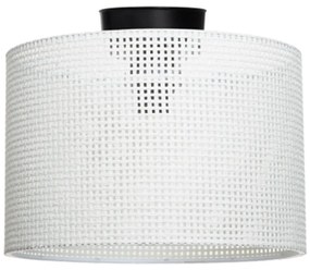 Kremowa lampa sufitowa z tekstylnym kloszem ø 30 cm Goza – Squid Lighting