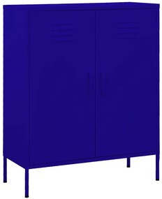 Granatowa szafka gospodarcza w stylu industrialnym H6-D23