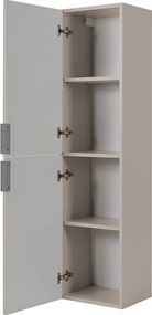 Szafka łazienkowa kaszmir 27 x 35 x 136 cm uchwyty srebrne