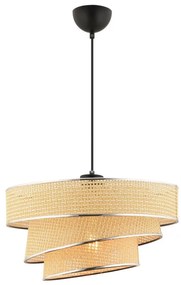 Lampa wisząca na lince COUPER 1xE27/60W/230V beżowa/błyszczący chrom