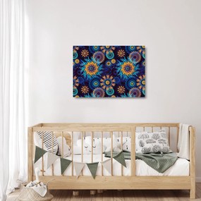 Obraz na szkle - kwiaty 3D (70x50 cm)