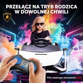 HOMCOM Samochód Dziecięcy Małe Elektryczne Rowerki Duże Elektryczne Rowerki Elektryczne Rowerki Na Urodziny SUV Z Pilotem Muzyką Kolor Biały Aosom PL
