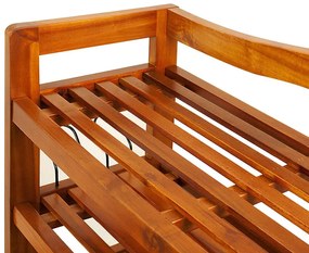 Casaria Regał na buty RUSTIC, 5 półek, 75x26x82cm, naturalna brązowa