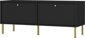 Szafka RTV stojąca TORINO 120,6 cm do Salonu pod Telewizor 2 Szuflady - Grafit