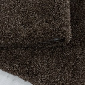 Ciemnobrązowy okrągły dywan ø 80 cm Fluffy – Ayyildiz Carpets