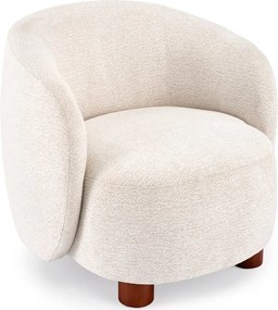 Kremowy fotel wypoczynkowy okragły M4-M17