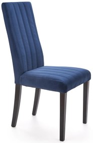 Krzesło drewniane tapicerowane DIEGO 2 velvet pikowany Pasy - MONOLITH 77 (granatowy)