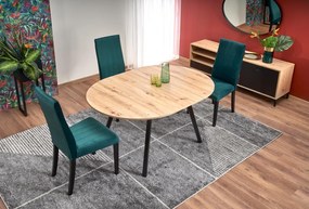 Krzesło tapicerowane na czarnych nogach Diego 2