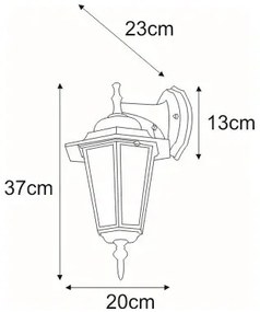 Czarny kinkiet ogrodowy klasyczny - 4X S330 A4-T96