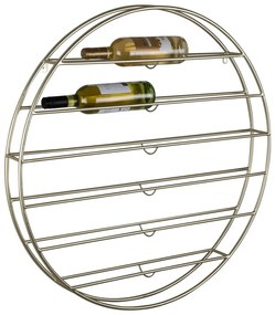Wiszący metalowy regał na wino w kolorze złota liczba butelek 12 80x80x9 cm Redondo – PT LIVING