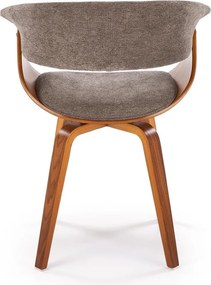 Krzesło z giętej sklejki w kolorze orzechowym K545 Halmar