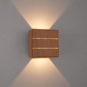 Brilagi -LED Kinkiet zewnętrzny DOUBLERAY LINE LED/6W/230V dekor drewna IP54