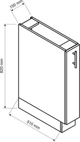 Dolna szafka kuchenna cargo 15 cm Edna 5X