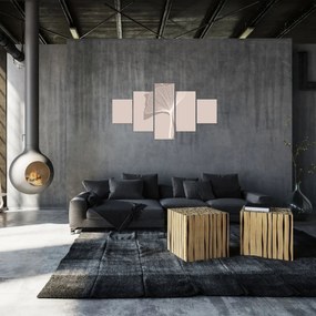 Obraz - Beżowe liście N⁰4 (125x70 cm)