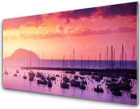 Panel Szklany do Kuchni Morski Horyzont W Błękicie