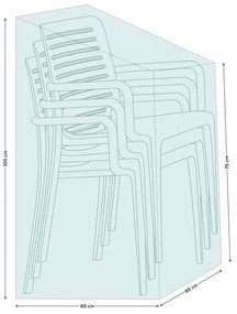 POKROWIEC NA KRZESŁA OGRODOWE STOK 65X65X75/100 CM