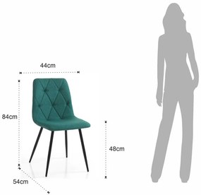 Zielone krzesła zestaw 2 szt. Mesh – Tomasucci