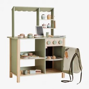 Zestaw Piekarniczy Z Akcesoriami Z Drewna Leda Kids Brązowy Naturalne Drewno - Sklum