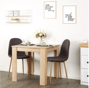 Stół jadalniany 80x80 cm antracyt nowoczesny stół do jadalni drewniany stół dębowy