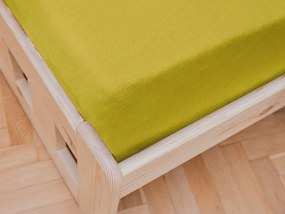 PrzytulneMieszkanie.pl Jersey prześcieradło dziecięce żółte 70x140 cm