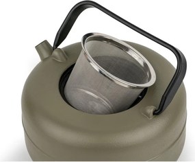 Żeliwny dzbanek do herbaty z sitkiem w kolorze khaki 750 ml Henan – Bredemeijer