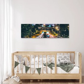 Obraz miasta nocą (170x50 cm)
