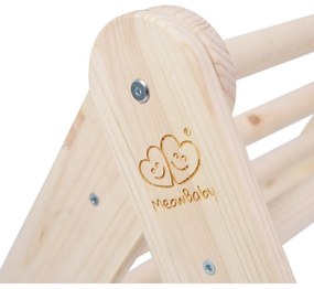 Drabinka Dla Dzieci 60x61 Cm Składana Do Pokoju. Drewniana, Naturalna - Meowbaby®