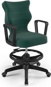 Młodzieżowe krzesło do biurka Norm Black rozmiar 6 (159-188 cm) z podnóżkiem