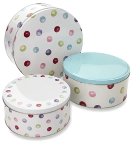 Stalowe pojemniki na żywność 3 szt. na ciasta Spotty Dotty – Cooksmart ®